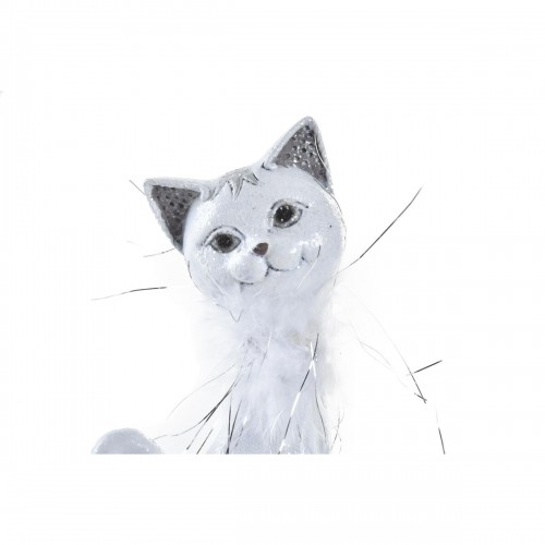 Dekoratīvās figūriņas DKD Home Decor Balts Sveķi Kaķis (9 x 9 x 24 cm) image 3