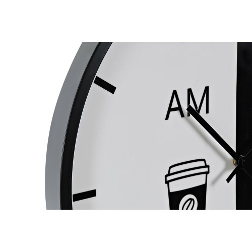 Sienas pulkstenis DKD Home Decor Melns Metāls Balts (60 x 4 x 60 cm) image 3