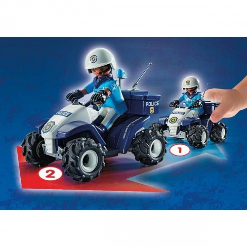 Transportlīdzekļu Rotaļu Komplekts Playmobil Speed Quad City Action 71092 Policists (21 pcs) image 3