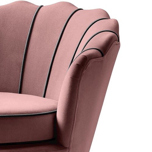 Halmar ANGELO leisure armchair pink / black image 3