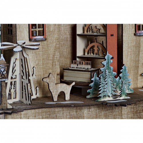 Новогоднее украшение DKD Home Decor дом Деревянный (27 x 13,5 x 28 cm) image 3