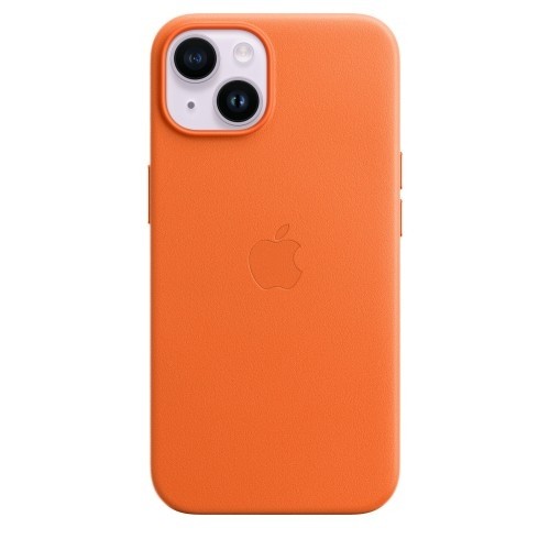Apple Case iPhone 14 leather Orange image 3