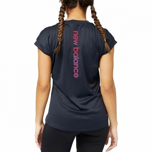 Sieviešu Krekls ar Īsām Piedurknēm New Balance Impact AT N-Vent Melns image 3