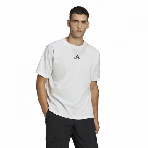 Vīriešu Krekls ar Īsām Piedurknēm Adidas Essentials Brandlove Balts image 3