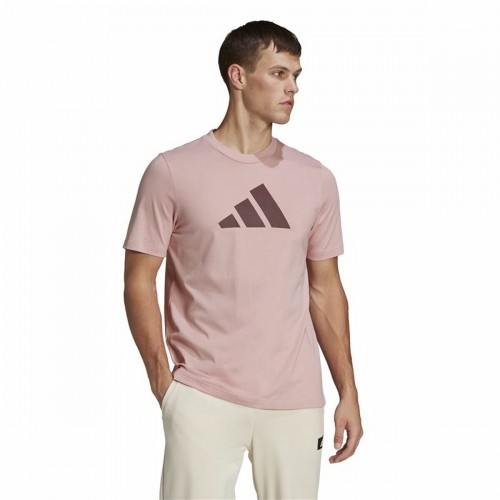 Vīriešu Krekls ar Īsām Piedurknēm Adidas Future Icons Gaiši Rozā image 3