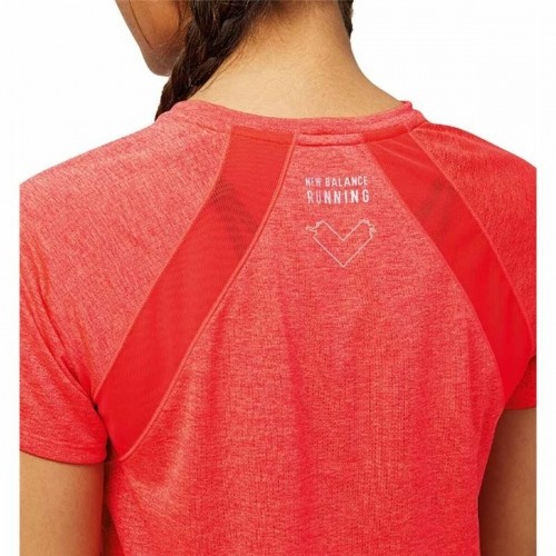 Sieviešu Krekls ar Īsām Piedurknēm New Balance Impact Run Oranžs image 3