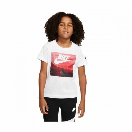 Bērnu Krekls ar Īsām Piedurknēm Nike Air View Balts image 3