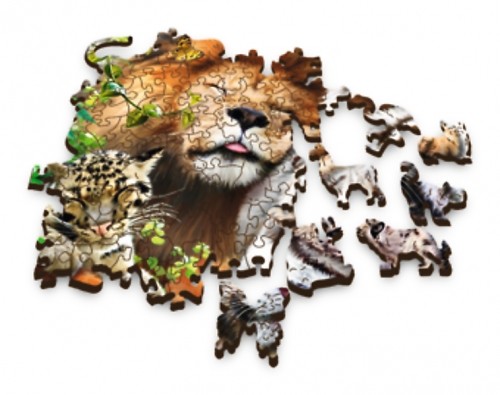 Trefl Puzzles TREFL Koka puzle - Savvaļas kaķi džungļos, 500gb image 3