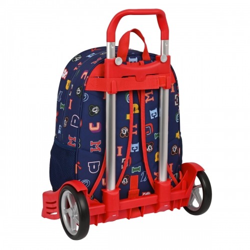 Школьный рюкзак с колесиками Mickey Mouse Clubhouse Only one Тёмно Синий (33 x 42 x 14 cm) image 3