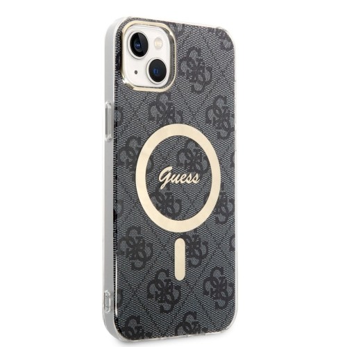 Guess 4G MagSafe Compatible Case + Wireless Charger for iPhone 14 Plus Black image 3