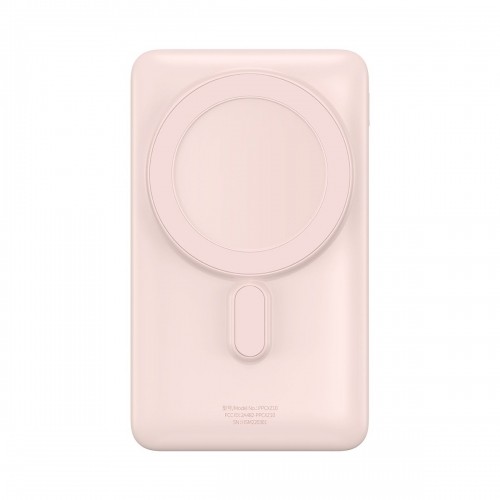 Baseus Magnetic Bracket Wireless Fast Charge Power Bank 10000mAh 20W Pink (With Baseus Xiaobai series fast charging Cable Type-C to Type-C 60W(20V|3A) 50cm white) image 3