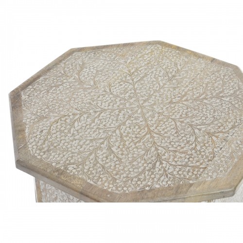 Вспомогательный стол DKD Home Decor Коричневый Белый Древесина манго (49 x 49 x 53,5 cm) image 3