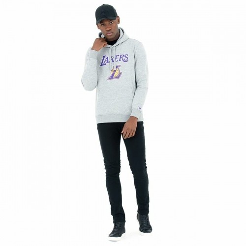 Unisex Sporta Krekls ar Kapuci New Era LA Lakers Pelēks image 3