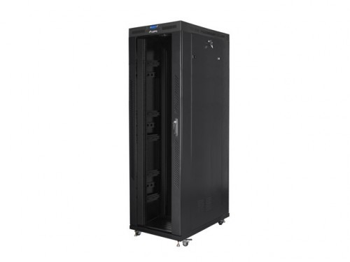 Lanberg Installation cabinet rack 19 42U 800x1200 black, glass door LCD (Flat pack) image 3