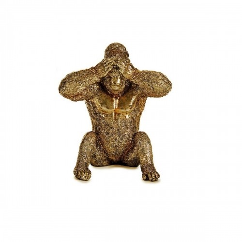 Gift Decor Dekoratīvās figūriņas Gorilla Bronza Sveķi (9 x 18 x 17 cm) image 3