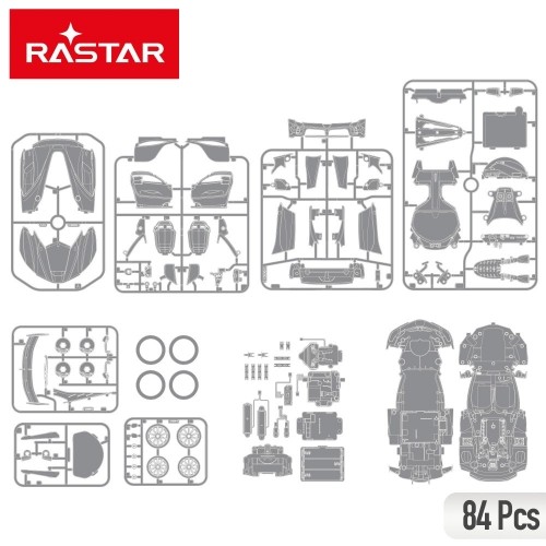 Rastar Радиоуправляемая машина Конструктор FERRARI FXX  (red) 1:18 8+ CB46980 image 3