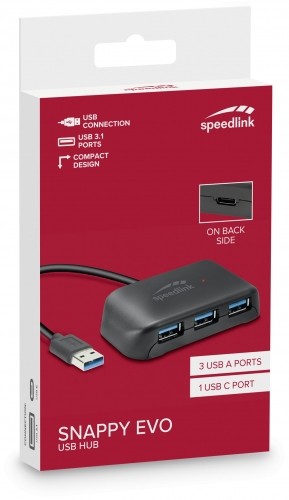 Speedlink USB hub Snappy Evo 4-port (SL-140109-BK) image 3