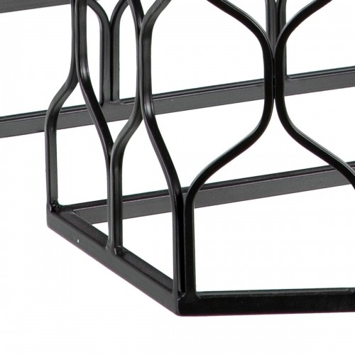 Bigbuy Home Мебель для прихожей Стеклянный Чёрный Металл (2 штук) image 3