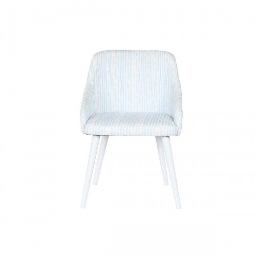 Krēsls DKD Home Decor 53 x 57 x 79 cm Zils Metāls Poliesters Balts image 3