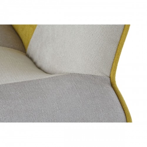 Кресло DKD Home Decor 70 x 73 x 100 cm Бежевый Жёлтый Светло-серый image 3