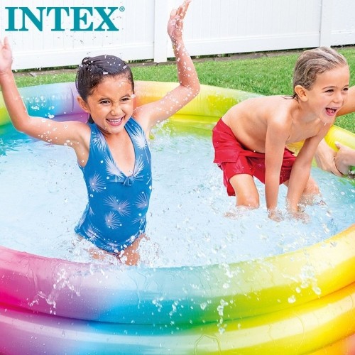 Bērnu baseins Intex Daudzkrāsains Gredzeni 168 x 38 x 168 cm 581 L (6 gb.) image 3