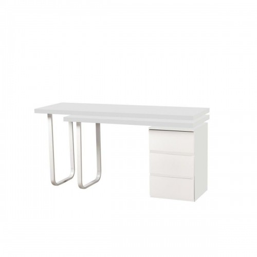 Письменный стол DKD Home Decor 150 x 120 x 75 cm Натуральный Металл Белый Деревянный MDF image 3