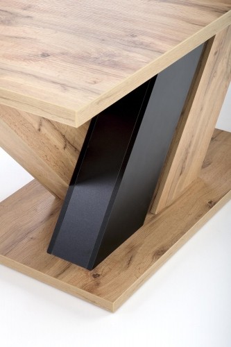 Halmar BRANDON extension table, wotan oak / black image 3