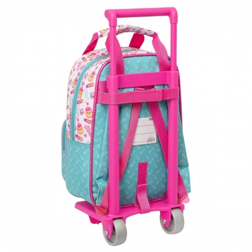 Школьный рюкзак с колесиками The Bellies 20 x 28 x 8 cm Фиолетовый бирюзовый Белый image 3
