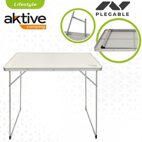 Складной стол Aktive Белый 80 x 70 x 60 cm (4 штук) image 3
