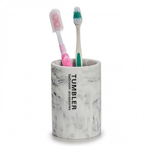 Berilo Держатель для зубной щетки Tumbler Белый Смола 7,5 x 10,2 x 7,5 cm (12 штук) image 3