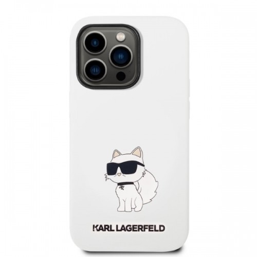 Karl Lagerfeld Liquid Silicone Choupette NFT Case for iPhone 14 Pro White image 3