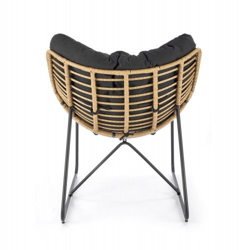Halmar WHISPER leisure chair, black / natural image 3