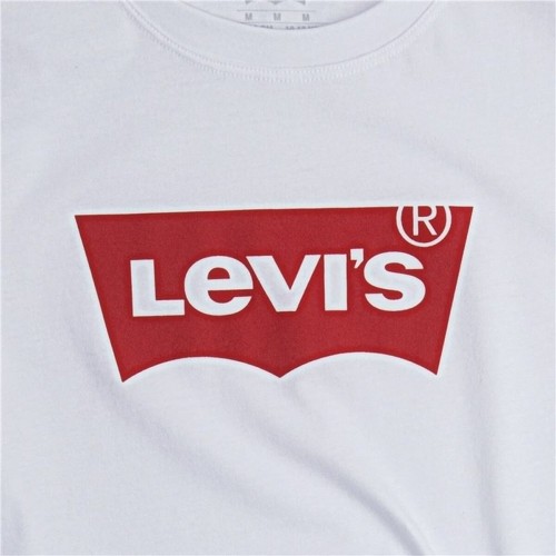 Детский Футболка с коротким рукавом Levi's Batwing Logo Белый image 3