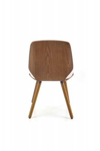 Halmar K511 chair, creamy / walnut image 3