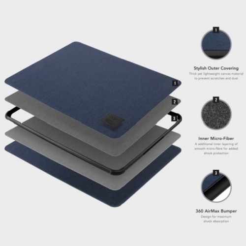 UNIQ etui Dfender laptop Sleeve 16" czarny|charcoal black image 3