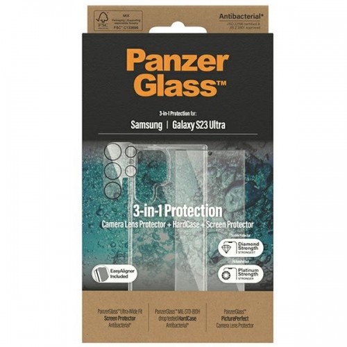 PanzerGlass Bundle 3in1 Sam S23 Ultra S918 Hardcase + Screen Protector + Camera Lens 0435+7317 image 3
