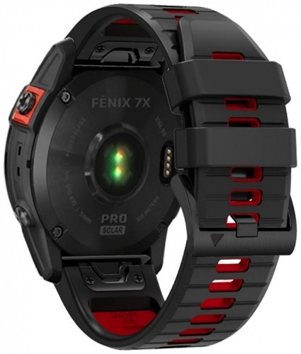 Tech-Protect watch strap IconBand Pro Garmin fenix 5/6/6 Pro/7, black/red image 3