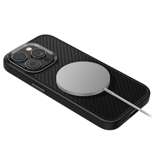 UNIQ etui Keva iPhone 15 Pro 6.1" Magclick Charging czarny|carbon black image 3