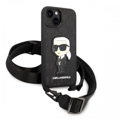 Karl Lagerfeld KLHCP14SSTKMK iPhone 14 6,1" czarny|black hardcase Monogram Ikonik Patch image 3