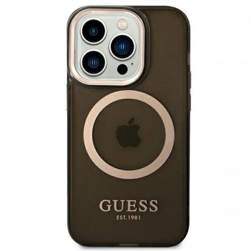 Guess Translucent MagSafe Compatible Case for iPhone 14 Pro Max Black image 3