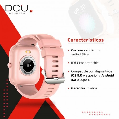 Dcu Tecnologic Умные часы DCU CURVED GLASS PRO Розовый image 3