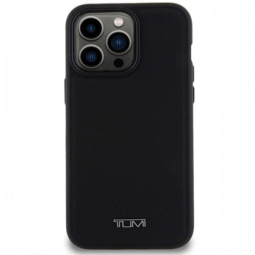 Tumi TUHMP15XRBAK iPhone 15 Pro Max 6.7" czarny|black hardcase Leather Balistic Pattern MagSafe image 3