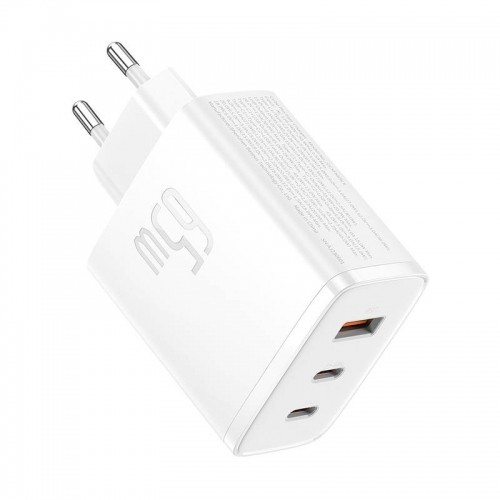 Wall charger Baseus OS-Cube Pro 2xUSB-C + USB, 65W (white) image 3