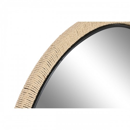 Sienas spogulis Home ESPRIT Melns Dabisks Virve Egle Vidusjūra 80 x 3,5 x 80 cm image 3