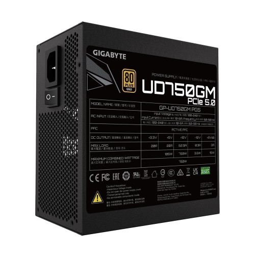 Power Supply|GIGABYTE|750 Watts|Efficiency 80 PLUS GOLD|PFC Active|MTBF 100000 hours|GP-UD750GMPG5 image 3