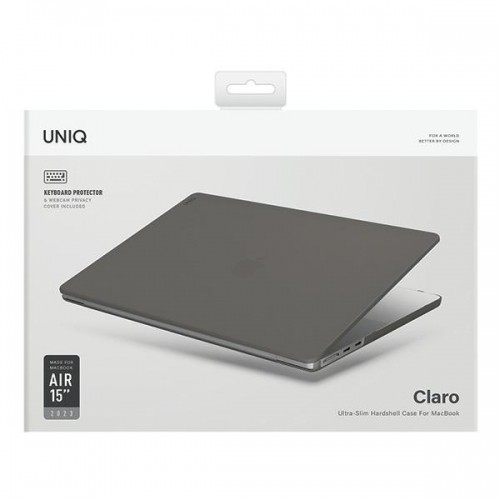 UNIQ etui Claro MacBook Air 15" (2023) przezroczysty szary|smoke matte grey image 3