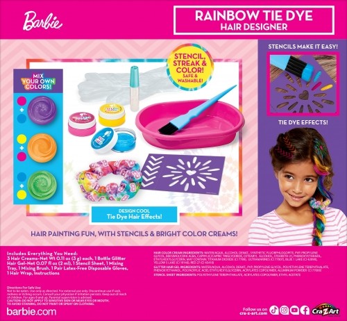 BARBIE Matu dizaina komplekts Batikotā varavīksne image 3