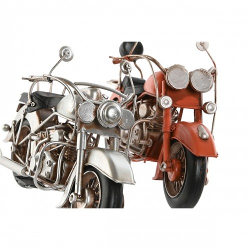 Dekoratīvās figūriņas Home ESPRIT Motocikls Pelēks Oranžs Vintage 27 x 11 x 15 cm (2 gb.) image 3