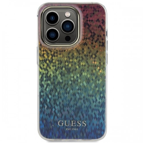 Guess GUHCP14XHDECMI iPhone 14 Pro Max 6.7" wielokolorowy hardcase IML Faceted Mirror Disco Iridescent image 3
