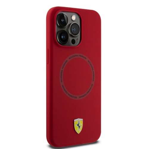 Ferrari Silicone Scuderia MagSafe Case for iPhone 15 Pro Max Red image 3